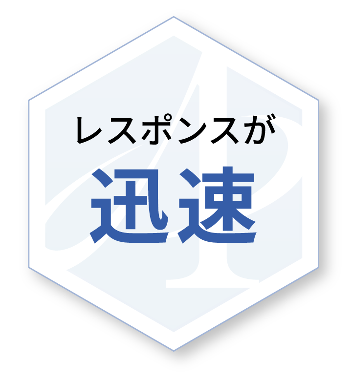 レスポンスが迅速